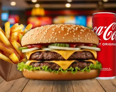 Menu Méga Cheeseburger🥩🥩