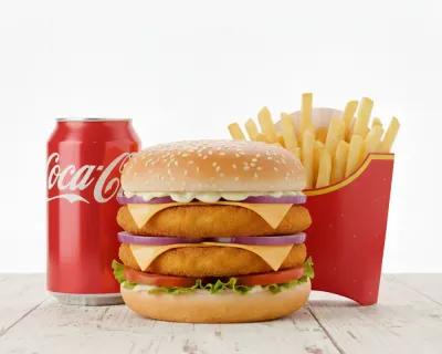 Menu Méga Chicken Burger🐓🐓
