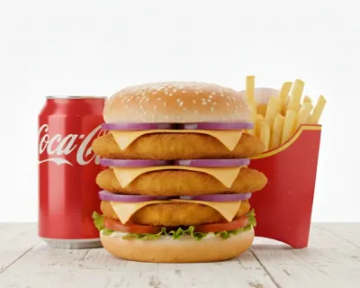 Menu Super Méga Chicken Burger🐓🐓🐓